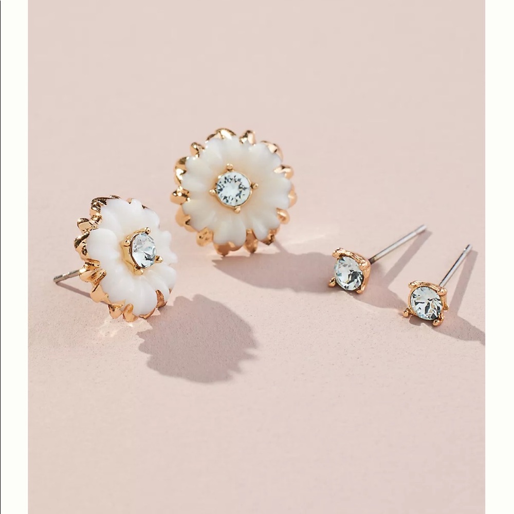 NWT Anthropologie Botanist Abroad Petite Floral Earrings